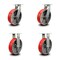 Service Caster 10 Inch Heavy Duty Red Poly on Cast Iron Caster Swivel Locks 2 Rigid SCC, 2PK SCC-KP92S1030-PUR-RS-BSL-2-R-2 - alternate 1